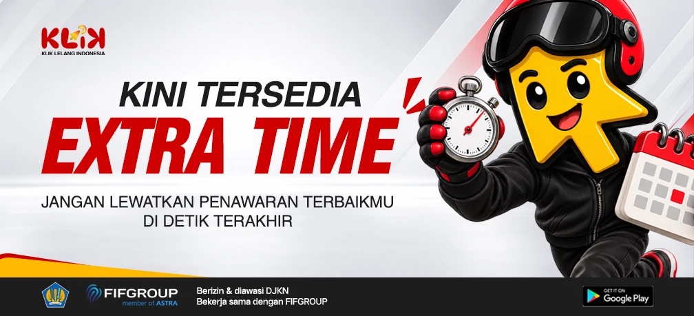 Klik Lelang “Extra Time” banner